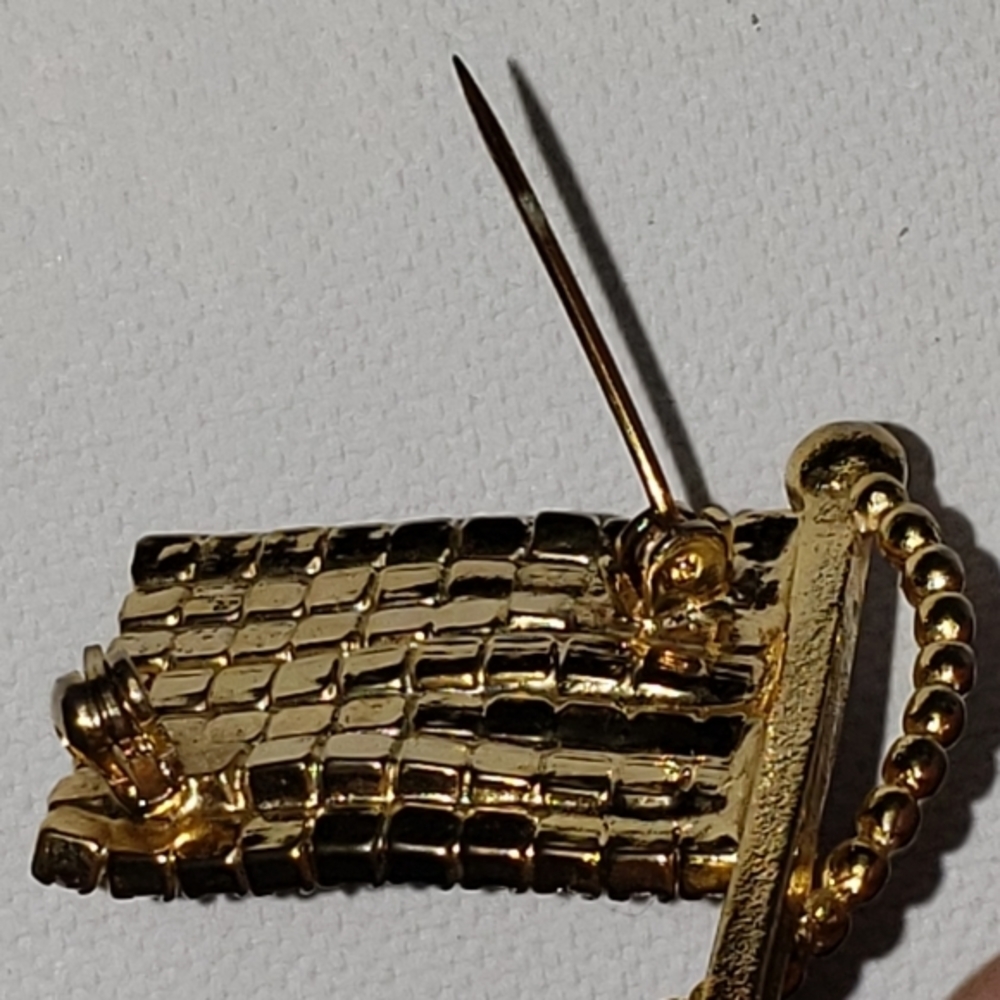 Patriotic Rhinestone Flag Pin - Picture 5 of 10